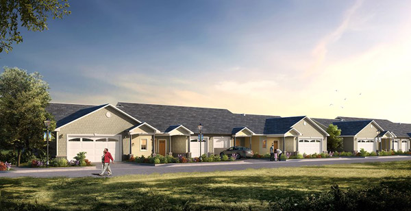 Rendering of AbleLight Village's Townhomes