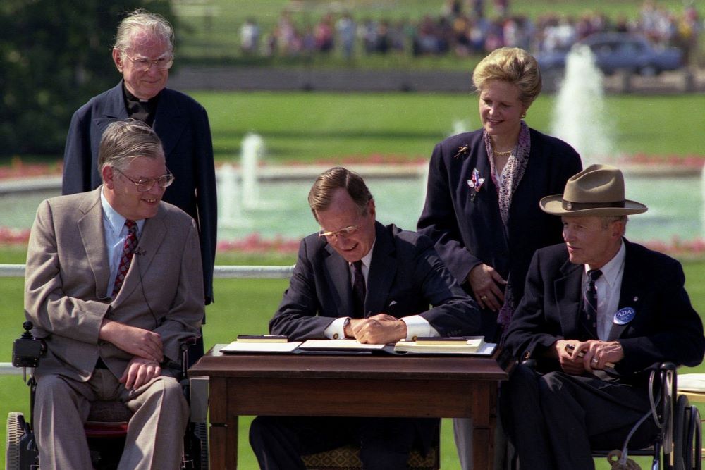 Americans with Disabilities Act being signed into law in 1990