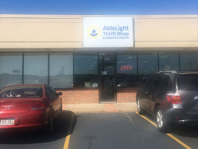 Storefront of AbleLight Thrift Store in Eau Claire, Wisconsin