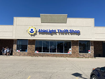 Storefront of AbleLight Thrift Store in Horicon, Wisconsin