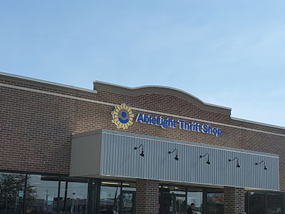 Storefront of AbleLight Thrift Store in Neenah, Wisconsin
