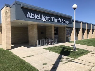 Storefront of AbleLight Thrift Store in Watertown, Wisconsin