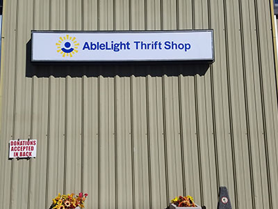 Storefront of AbleLight Thrift Store in Wausau, Wisconsin