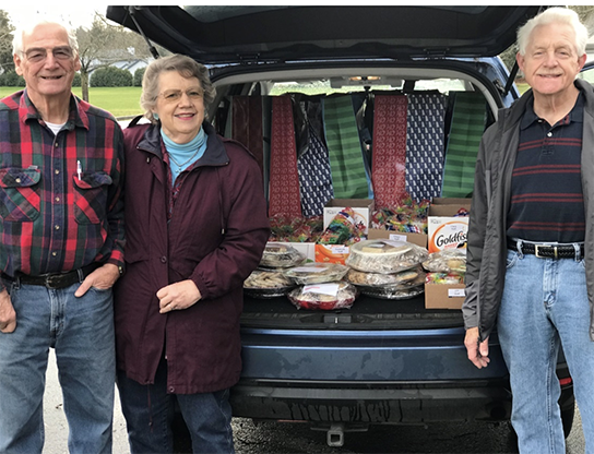 Goodies being loaded into John and Lindy Tysor’s and George and Terry Putnam’s SUVs for residents and staff of AbleLight homes and apartments in Forest Grove, Cornelius, Hillsboro, Aloha, and Beaverton, Oregon.