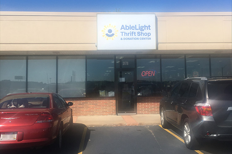 Storefront of AbleLight Thrift Shop in Eau Claire, WI