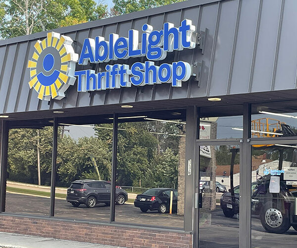 Storefront of AbleLight Thrift Shop in Green Bay, WI