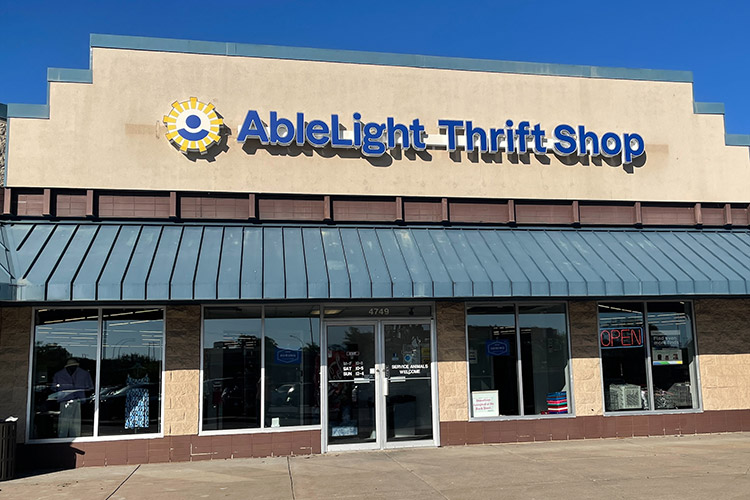 Storefront of AbleLight Thrift Shop in Minnetonka, MN