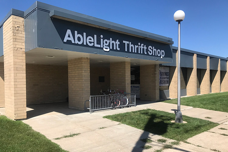 Storefront of AbleLight Thrift Shop in Watertown, WI