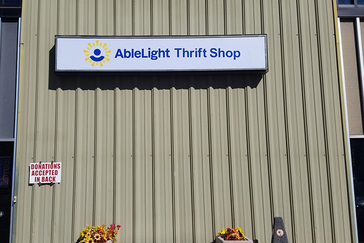 Storefront of AbleLight Thrift Shop in Wausau, WI