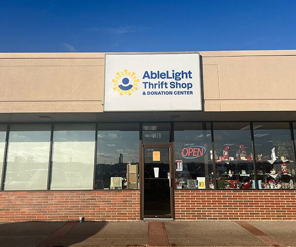 Storefront of AbleLight Thrift Shop in Eau Claire, Wisconsin