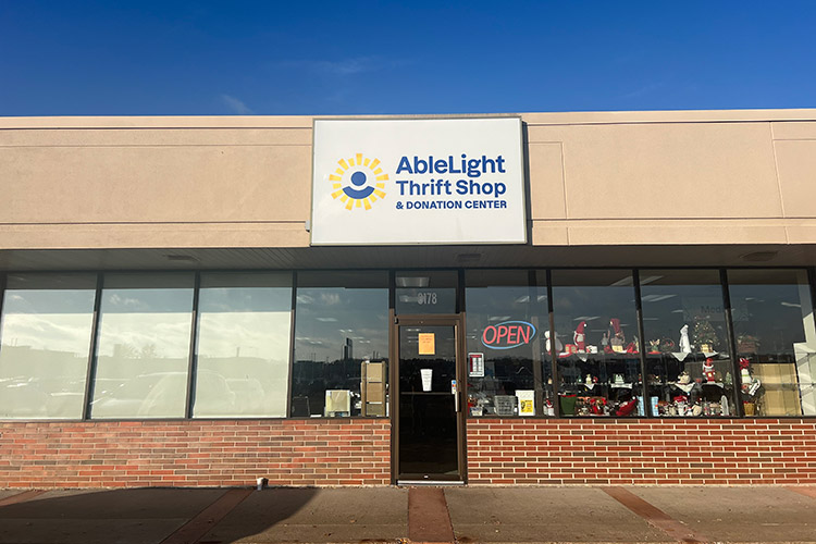 Storefront of AbleLight Thrift Shop in Eau Claire, Wisconsin