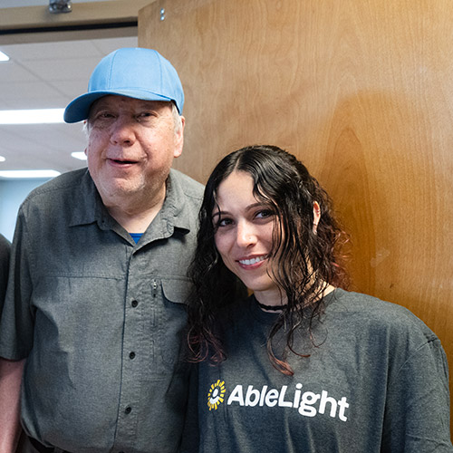 Brittany with John, a man supported by AbleLight