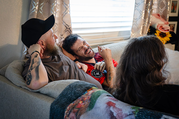 Johnathan and Cody on the couch