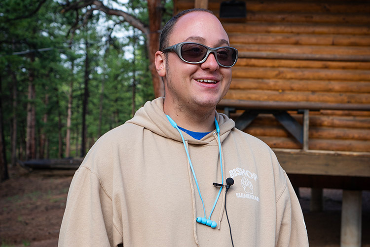 Skylar, a man with a developmental disability supported by AbleLight's Shared Living program