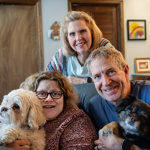 Candice with Shared Living Providers Janet and Paul