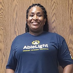 Daniele, an AbleLight DSP and 2025 Kansas DSW award winner