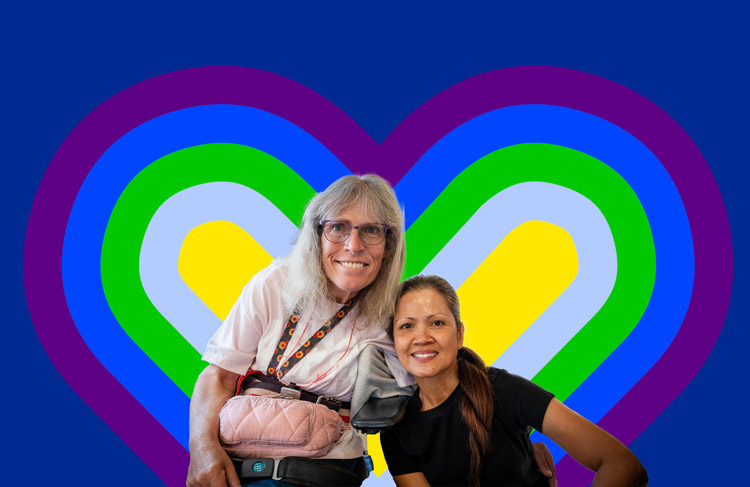 An AbleLight Day Program participant and a team member from an AbleLight