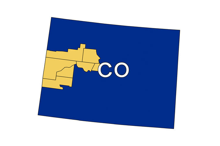 Regional map of AbleLight's service offerings in Grand Junction