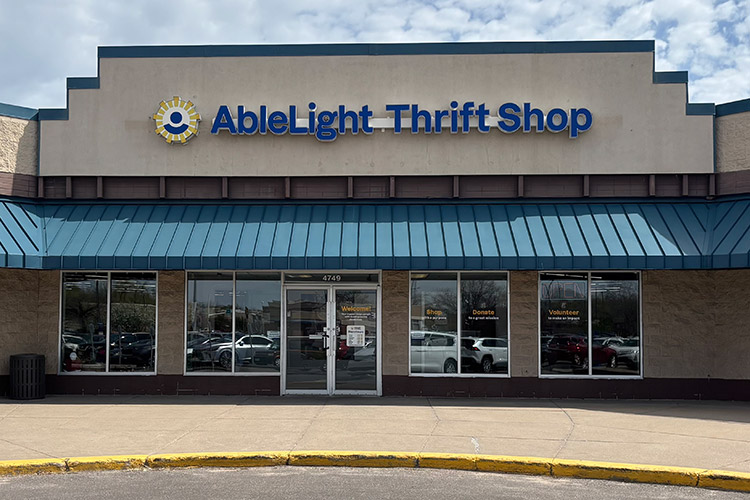 Storefront of AbleLight Thrift Shop in Minnetonka, Minnesota
