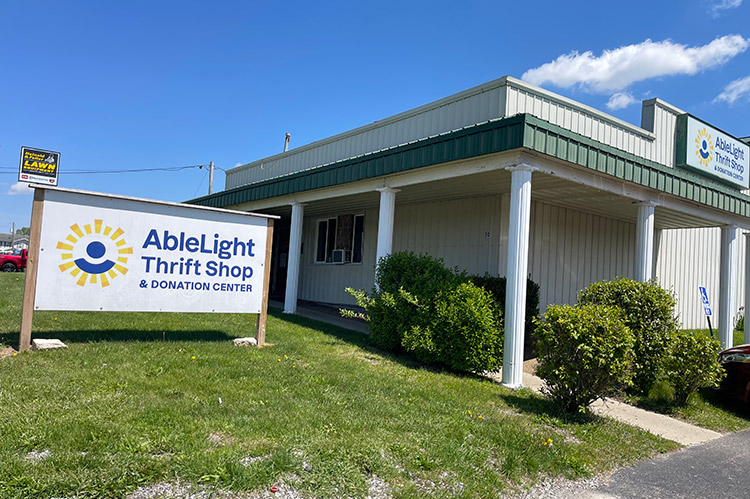Storefront of AbleLight Thrift Shop in Valparaiso, Indiana