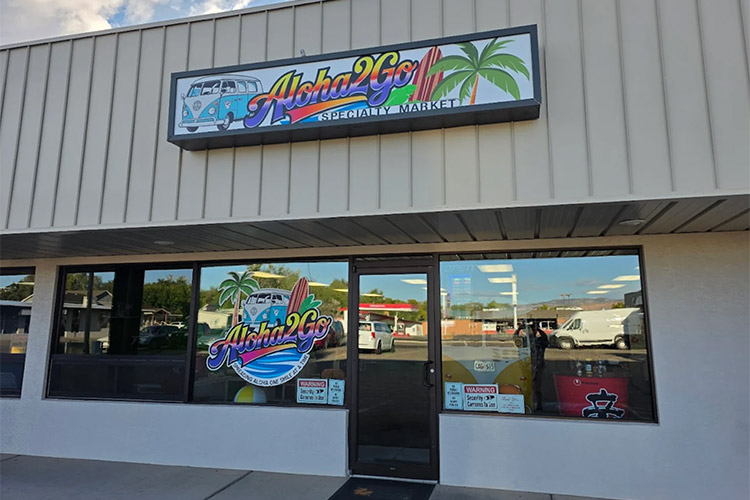 Exterior of Aloha 2 Go building