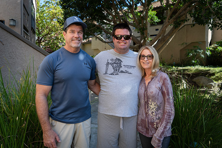 A man with a developmental disability with his family