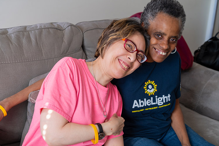 A female DSP with a woman supported by AbleLight