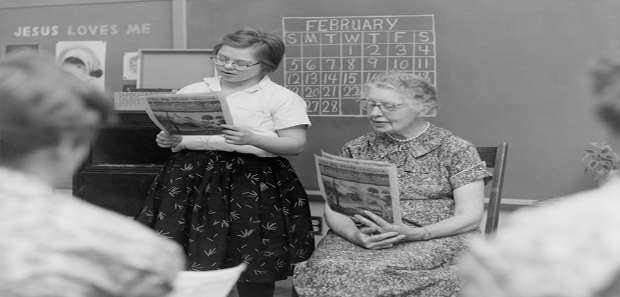 Reading in class c1951